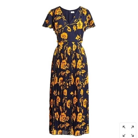 JCrew Factory Dandelion Pleated Mini Dress Size X - Picture 3 of 5